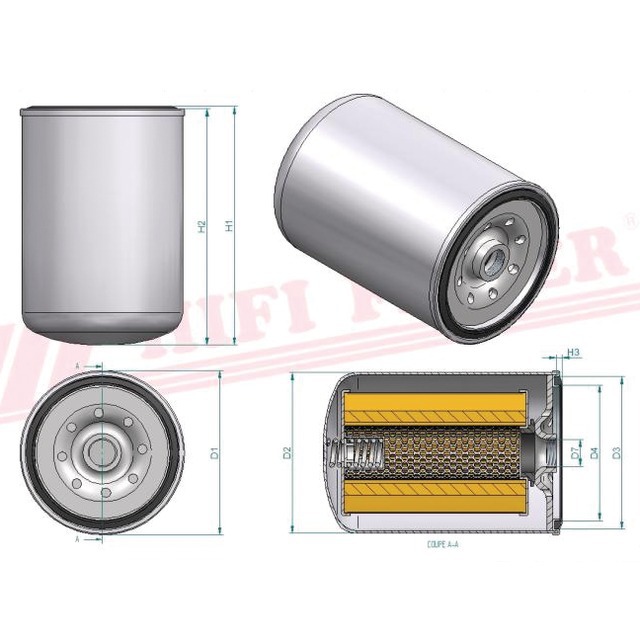 Filtre Hydraulique SH 66286 Hifi Filter référence fournisseur HIFSH66286